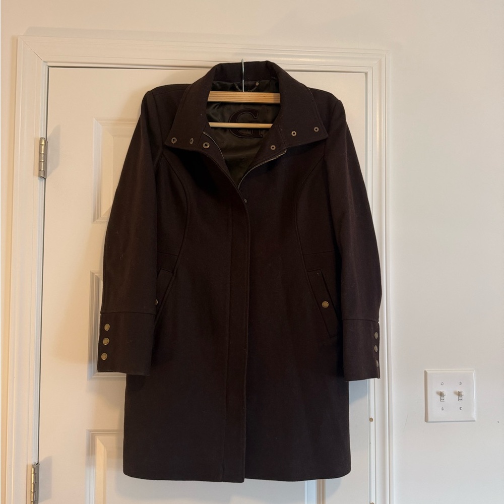 Vintage Guess Wool Blend Brown Trench Coat